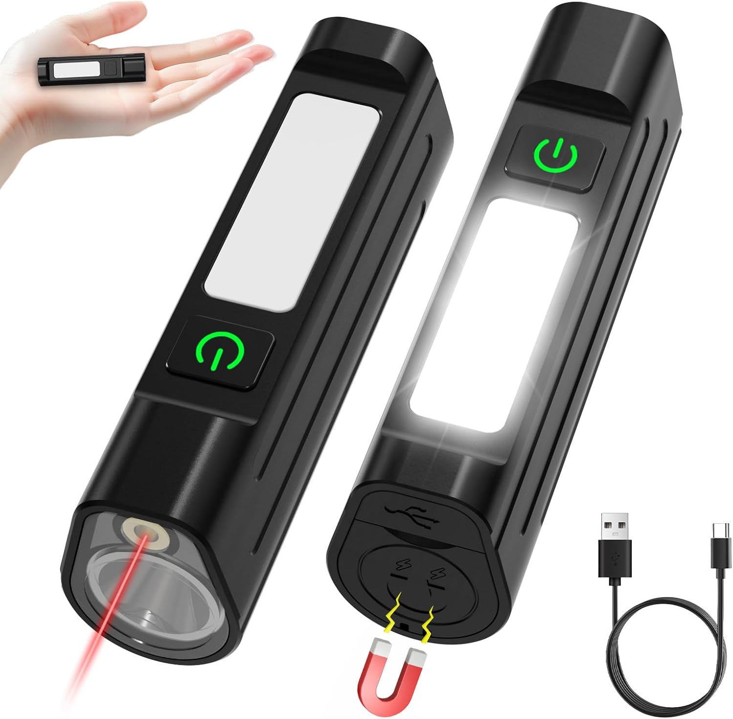 Mountain Biking Equipment - Portable LED FlashlightWaterproof Front Warning Work