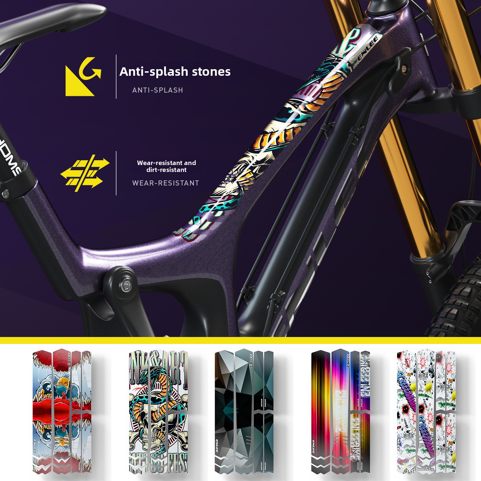 Mountain Biking Protective Gear - ENLEE Bicycle Protection Clothing Personalized Stickers