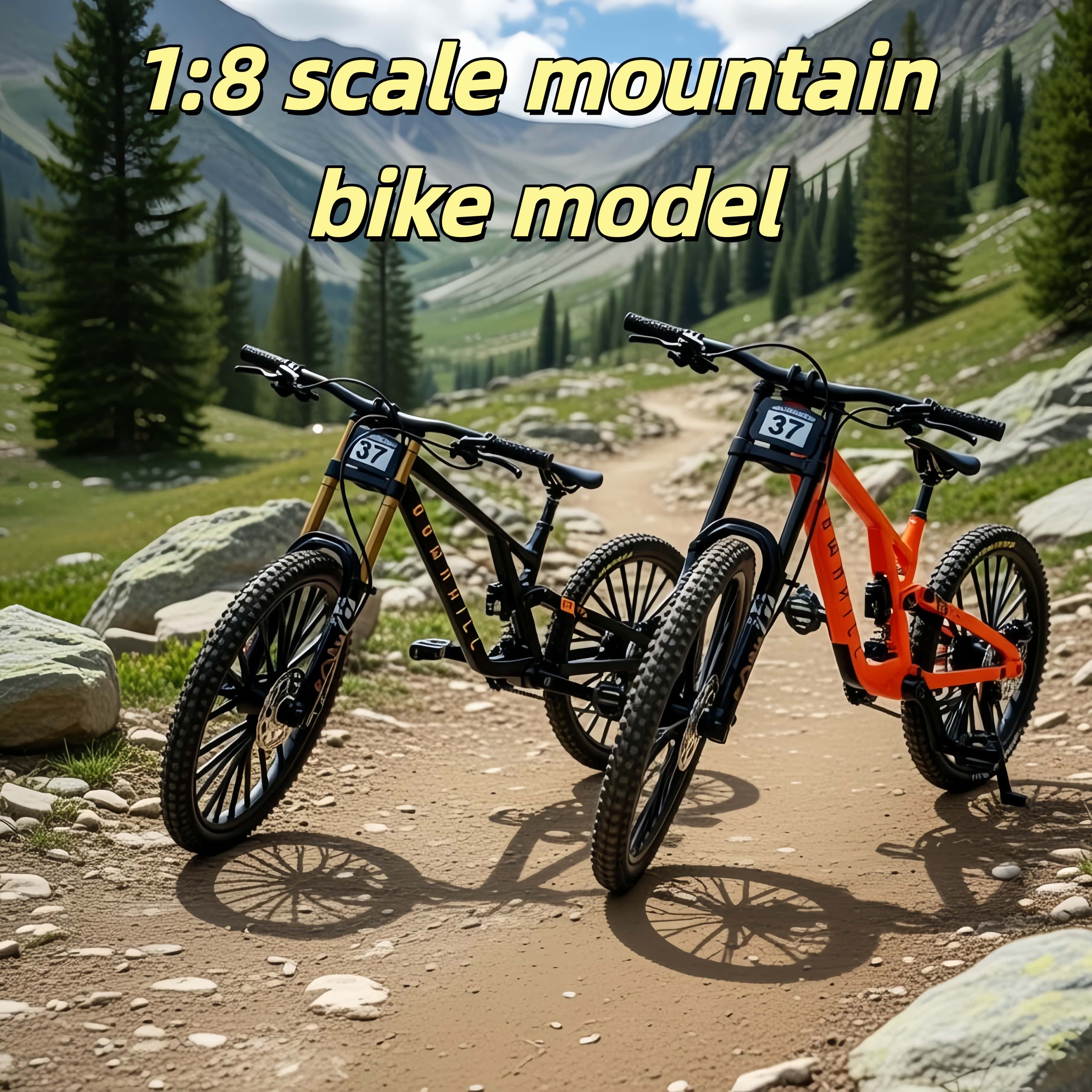 Mountain Biking Gifts - 1:8 Scale Alloy Mountain Bike Model,