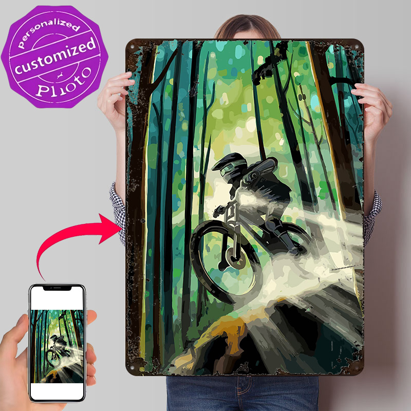 Mountain Biking Gifts - Mountain Bike Poster Retro 3D Printed