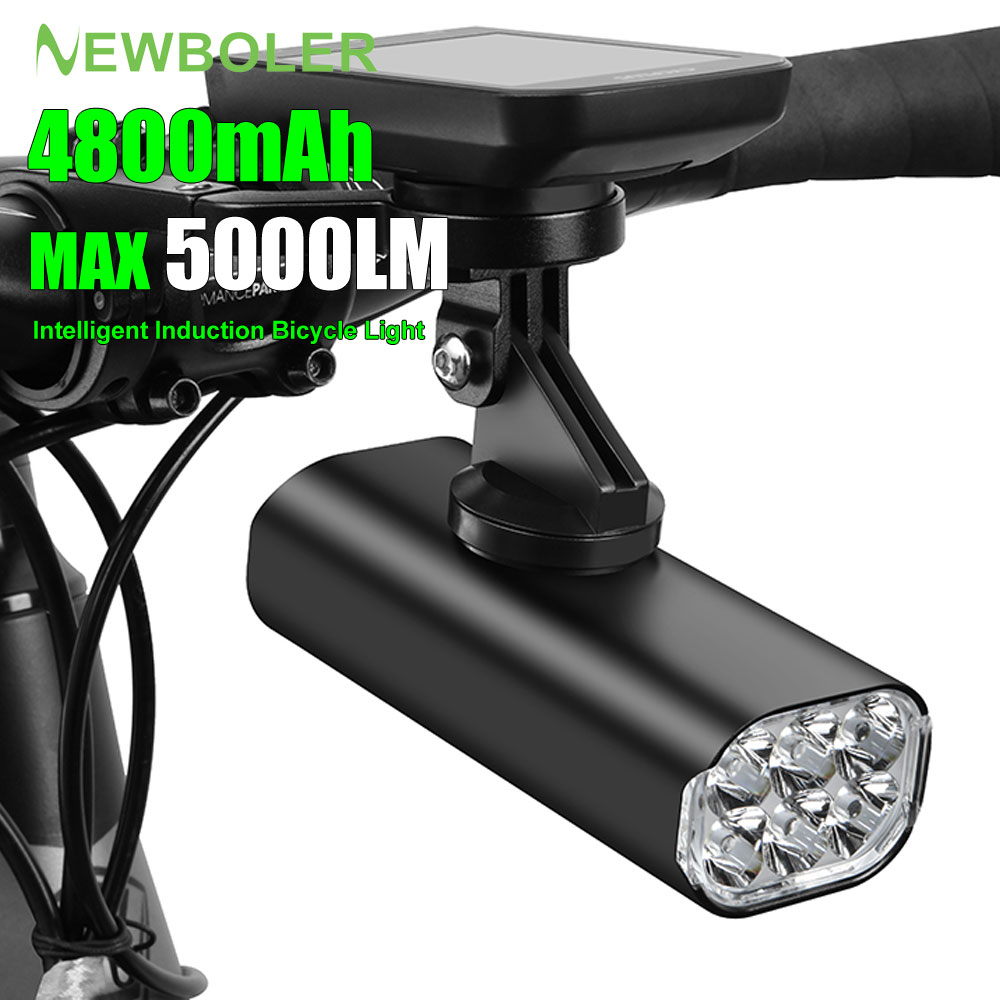 Mountain Biking Backpack - NEWBOLER 5000LM Intelligent inductio Bike Light