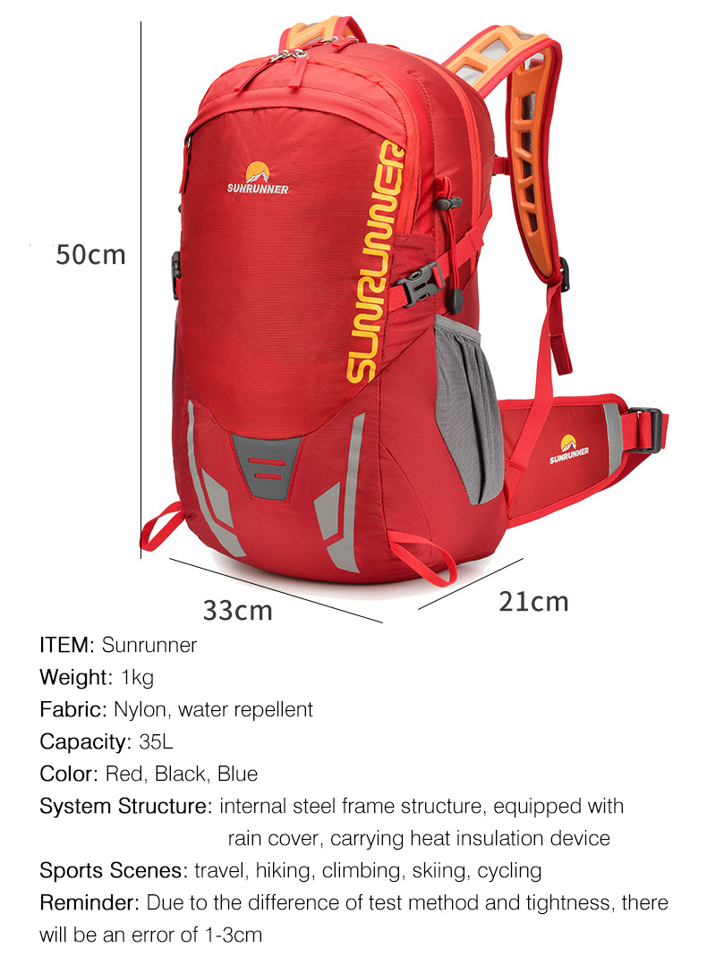 35L Hiking Backpack Bag Large  - đánh giá và giá Mountain Biking Backpack