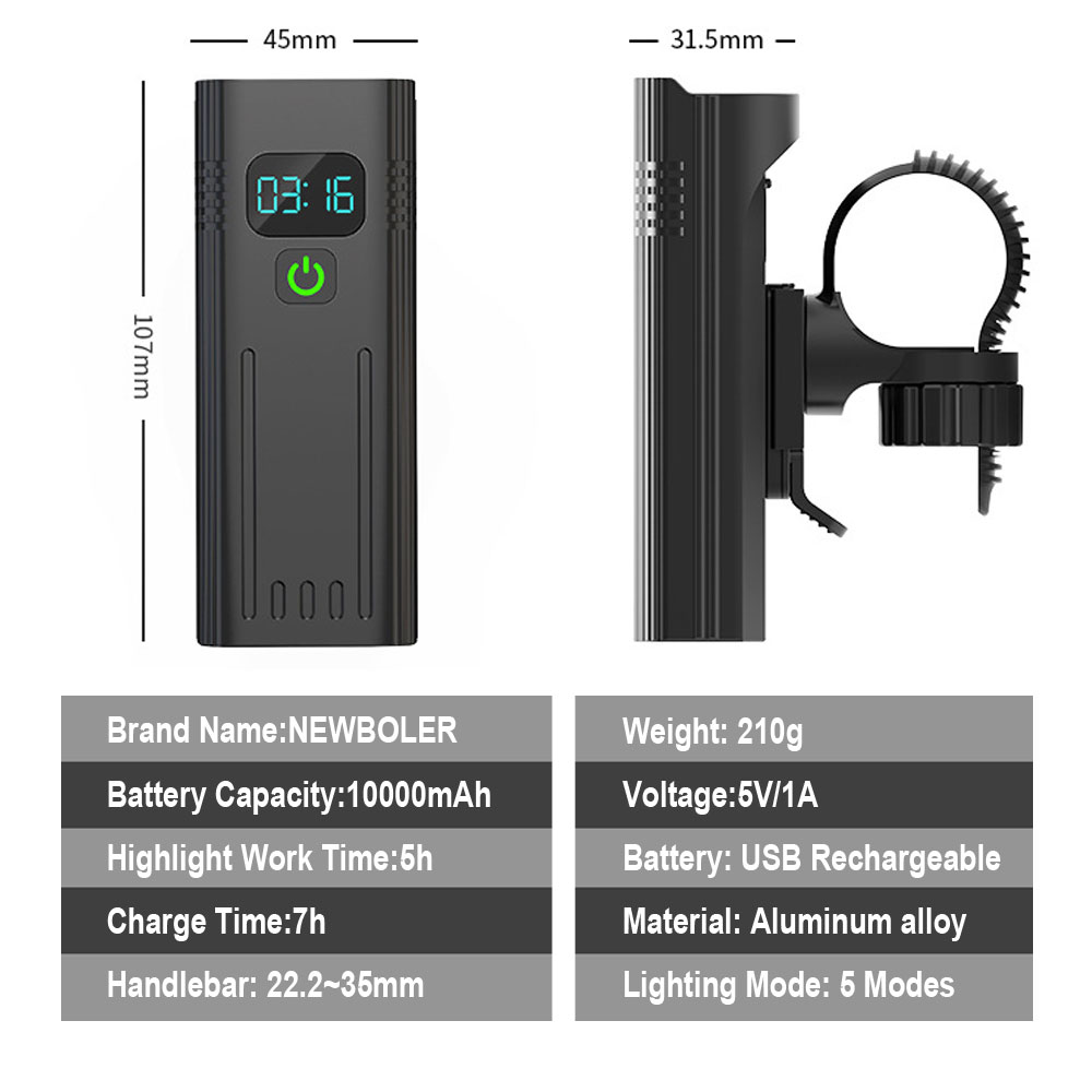 NEWBOLER Bicycle Light USB Cha - đánh giá và giá Mountain Biking Backpack