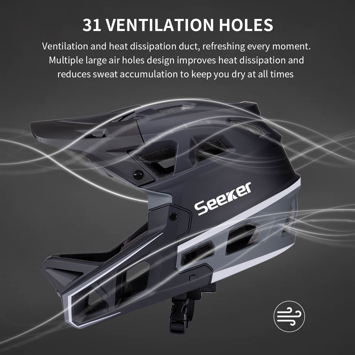 SEEKER new off-road bicycle fu - đánh giá và giá Mountain Biking Full Face Helmet