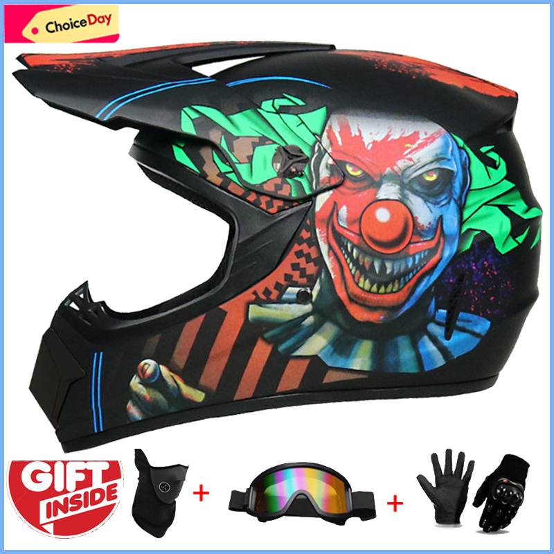 3Pcs Kids Off-Road Full Helmet - đánh giá và giá Mountain Biking Protective Gear
