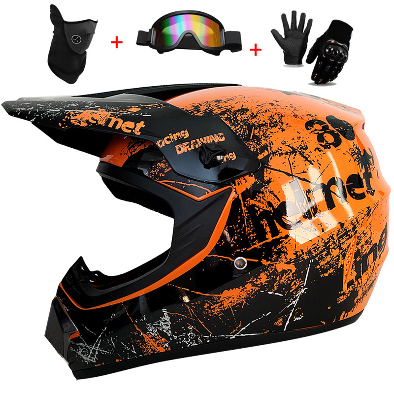 3Pcs Kids Off-Road Full Helmet - đánh giá và giá Mountain Biking Protective Gear