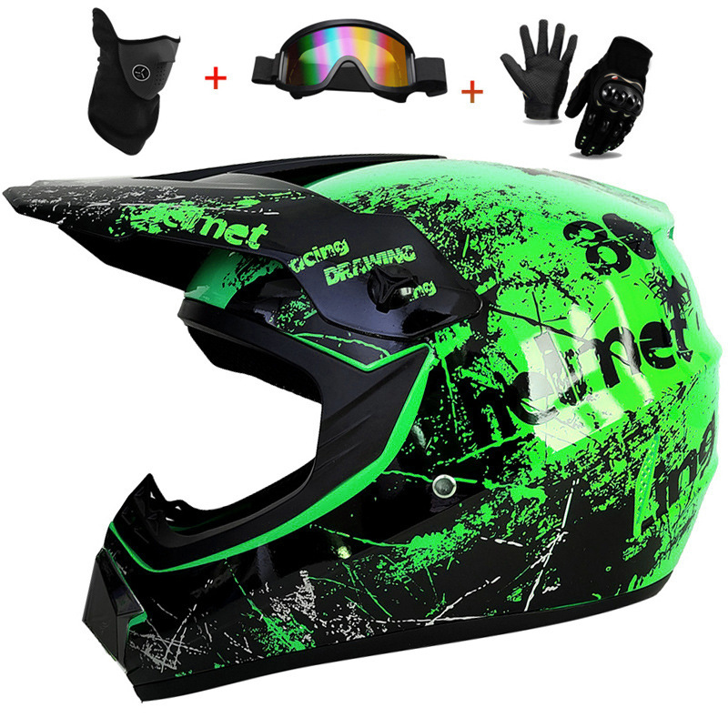 3Pcs Kids Off-Road Full Helmet - đánh giá và giá Mountain Biking Protective Gear