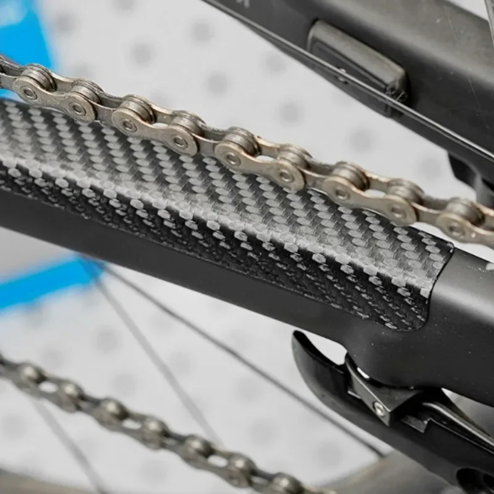 Black Carbon Fiber Bicycle Cha - đánh giá và giá Chainstay Protector Wrap