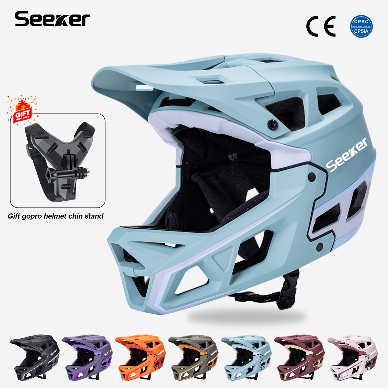 SEEKER mountain bike off-road  - đánh giá và giá Mountain Biking Full Face Helmet