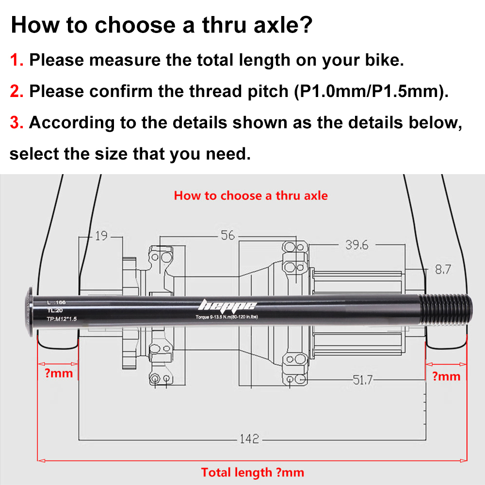 HEPPE MTB Road Bike Thru Axle  - đánh giá và giá Mountain Biking Equipment