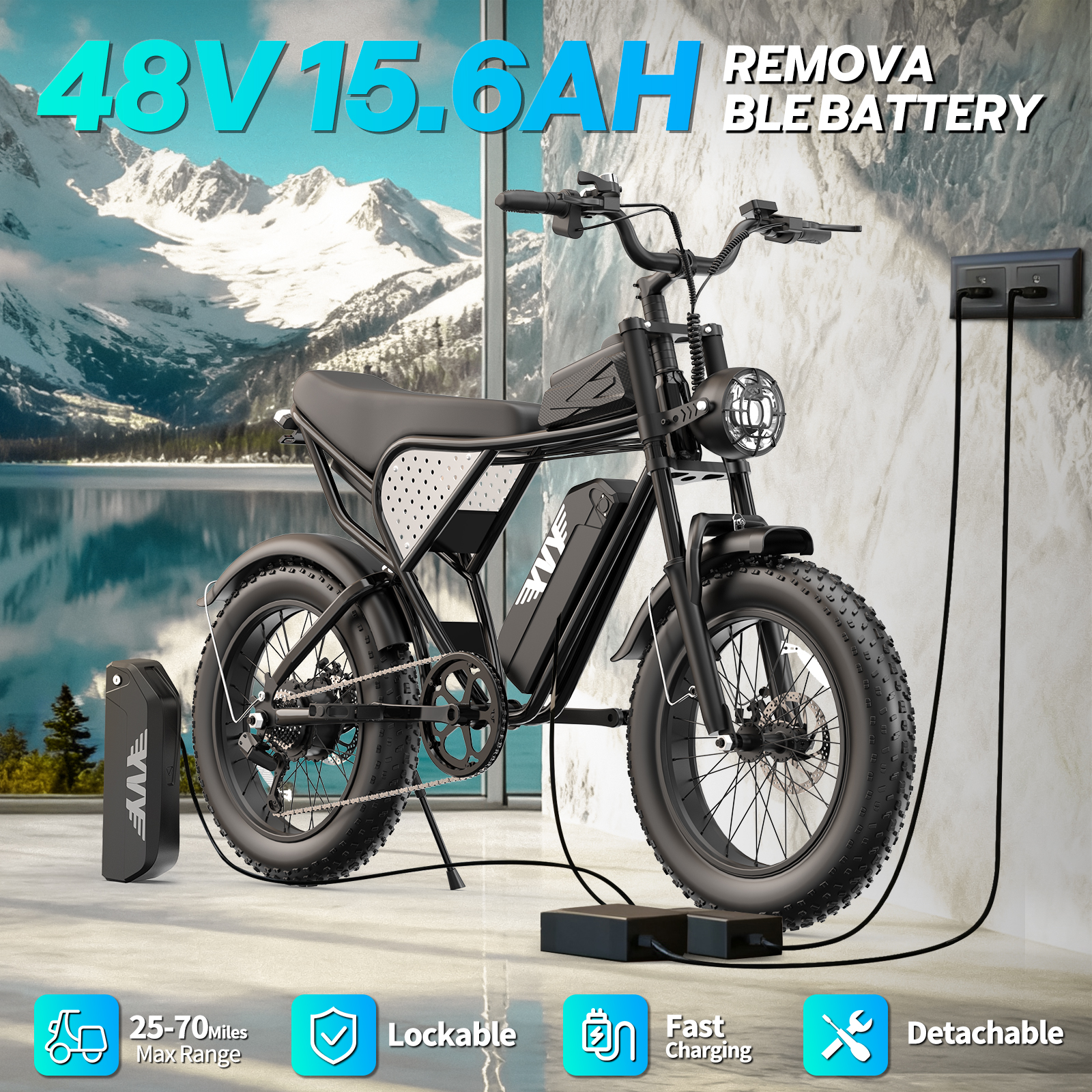 YVY K20 Lite 1200W Electric Bi - đánh giá và giá Mountain Biking Trails